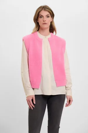 Rino & Pelle Bodywarmer in bont-look Elona zonder sluiting en van pluche