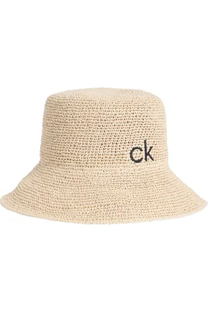 Calvin Klein Strohoed WIDE BRIM STRAW BUCKET HAT