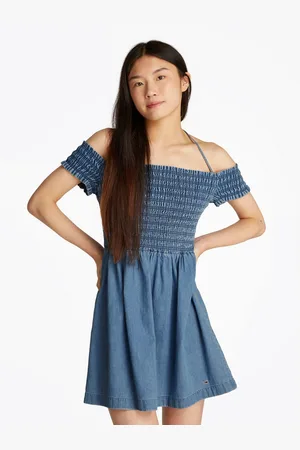 Tommy Hilfiger Midi-jurk TJW CHAMBRAY FIT & FLARE DRESS