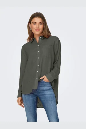 ONLY Lange blouse ONLTOKYO L/S LINEN BLEND SHIRT