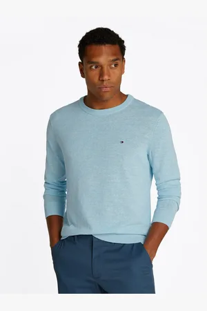 Tommy Hilfiger Trui met ronde hals COTTON LINEN CREW NECK