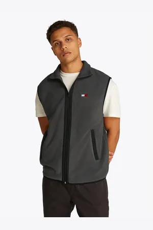 Tommy Hilfiger Mouwloos fleecevest TJM POLAR FLEECE VEST EXT Grote maten, met contrasterende details