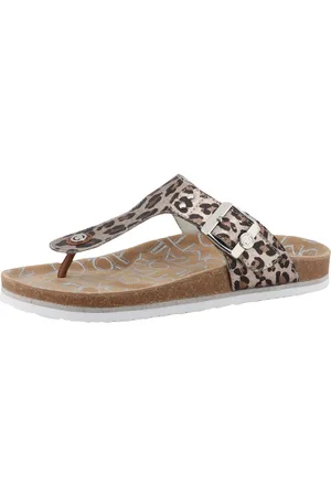 TOM TAILOR Teenslippers , zomerschoen, dianette, flats in leeuw-look