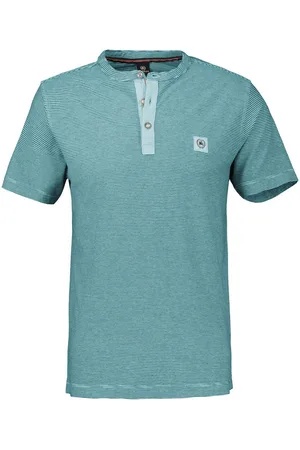 Lerros Shirt met korte mouwen met logoborduursel op de borst