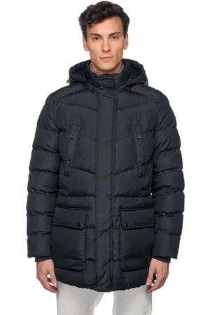 Geox Lang jack LEITAN met capuchon, 4 zakken, verborgen rits + drukker