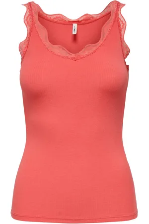 ONLY Geribde tanktop ONLELLIS LIFE S/L TOP JRS