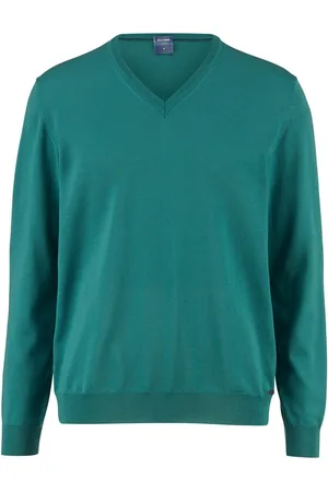 Olymp Trui met V-hals brei casual klassieke brei-pullover