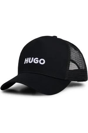 HUGO BOSS Aansluitende pet Marsel-Trucker van twill & mesh met 3d logoborduring, unisex