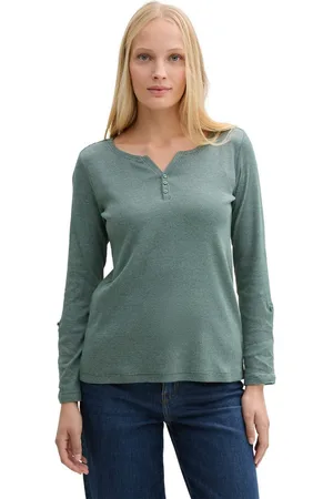 TOM TAILOR Henleyshirt met 7/8 mouw