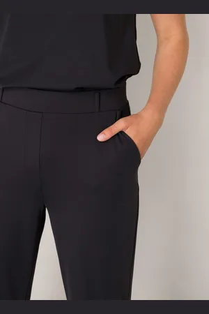 Base Level Stoffen broek Tori met uitlopende pijpen en stretch