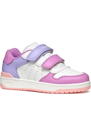 Geox Sneakers J WASHIBA GIRL , sneaker, vrijetijdsschoen, klittenbandschoen in retro look
