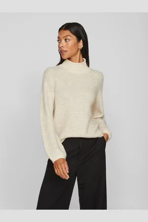 VILA Trui met staande kraag VILORY HIGH NECK L/S KNIT TOP - NOOS