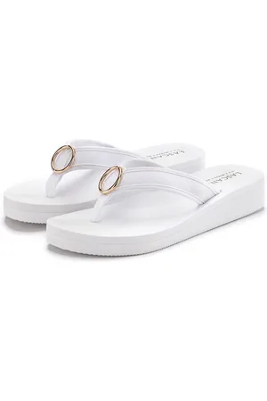 Lascana Badslippers Sandaal, pantoletten, badschoen met ringapplicatie "Italië" VEGAN