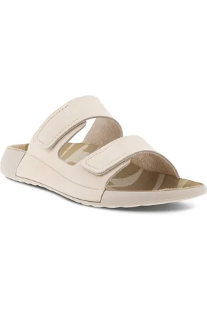 Ecco Slippers Cozmo W zomerschoen, slippers met twee klittenbandsluitingen