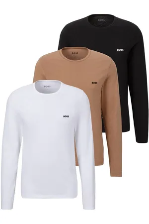 HUGO BOSS Shirt met lange mouwen Longsleeve-Shirt R-Neck Classic COTTON 3pcs/pack (3-delig)