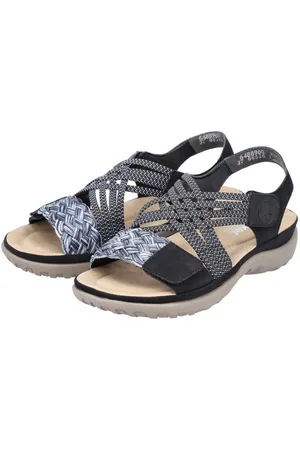 Rieker Sandalen zomerschoen, sandaal, sleehak, met gevlochten bandage