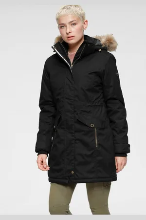 Polarino Functionele parka Ademend, winddicht en waterdicht. Warm gewatteerd.