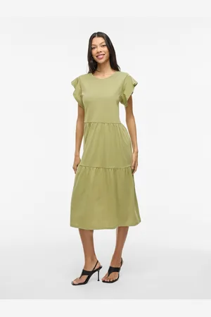 VILA Zomerjurk VISUMMER S/S MIDI DRESS - NOOS