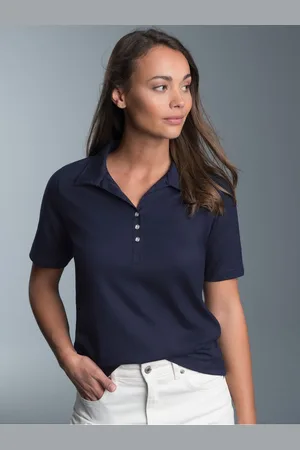 Trigema Poloshirt poloshirt van katoen met kristallen (1-delig)