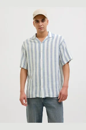 JACK & JONES Overhemd met korte mouwen JJEENZO STRIPE RESORT SHIRT SS SN