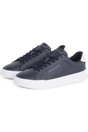 Tommy Hilfiger Plateausneakers TH COURT LTH DETAIL ESS , vrijetijdsschoen, lage schoen, veterschoen met zijlijk logo-opdruk