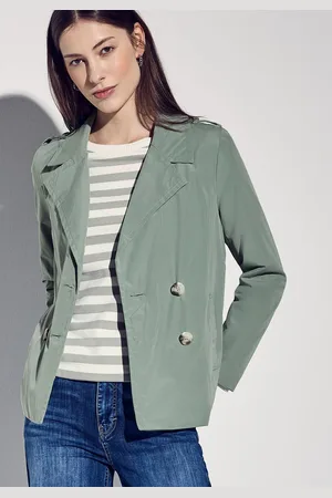 Street one Trenchcoat dubbelrijig en met reverskraag