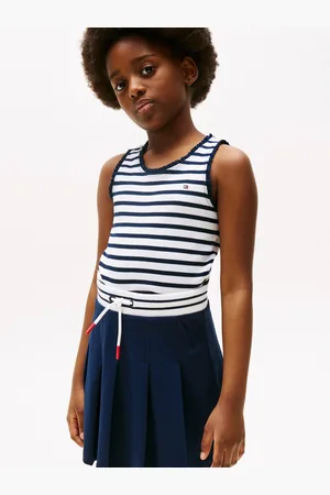 Tommy Hilfiger Tanktop ESSENTIAL RIB LACE TANK TOP met kant, met logo-borduursel
