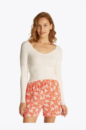 Tommy Hilfiger Shirt met lange mouwen TJW SLIM VNECK GMD RIB LS met strikdetail, babylockzoom