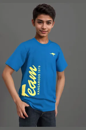 KangaROOS T-shirt TEAM-Print , met logoprint voor jongens