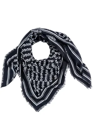 HUGO BOSS Modieus sjaaltje Alycia_120*120 met logoprints