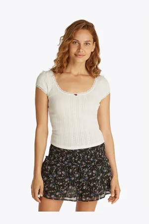 Tommy Hilfiger T-shirt TJW SLIM SH POINTELLE SS TEE EXT