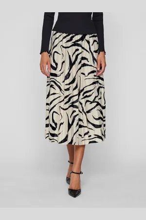 VILA Plissérok VINITBAN PRINT SKIRT - NOOS