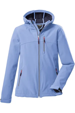Killtec Softshell-jack Girls softshell-jack Waterafstotend, verstelbare capuchon en mouwen, fleece binnenvoering
