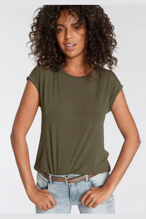 Tamaris T-shirt Korte mouwen, regular fit, effen, met ronde hals