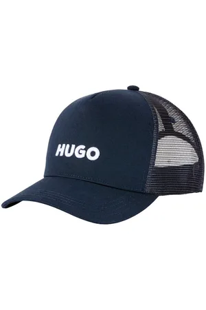 HUGO BOSS Aansluitende pet Marsel-Trucker van twill & mesh met 3d logoborduring, unisex
