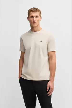 HUGO BOSS Shirt met ronde hals Thee met gegomd contrast-logo