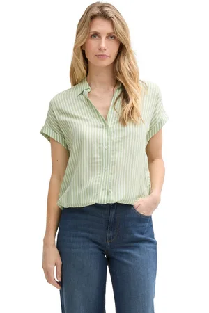TOM TAILOR Blouse met korte mouwen met streepmotief