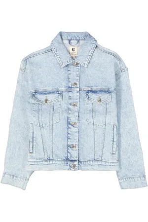 Garcia Jeansjack met stretch en knoopsluiting
