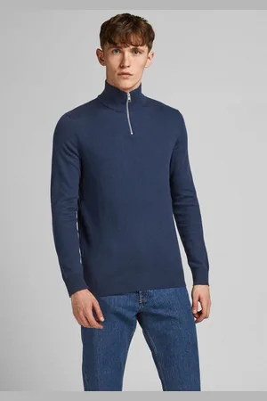 JACK & JONES Trui met ronde hals EMIL KNIT HALF ZIP