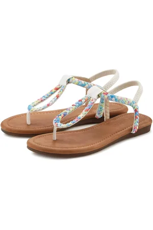 Lascana Teenslippers Sandaal in kleurrijke vlecht-look VEGAN