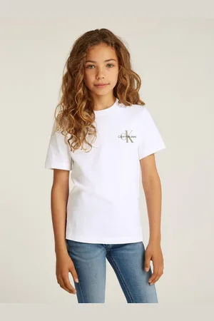 Calvin Klein T-shirt Chest Monologo Ss T-Shirt voor kinderen tot 16 jaar en met logoprint