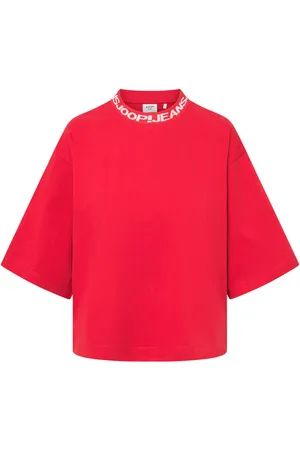 JOOP! T-shirt Tafi Kraag met logo-print