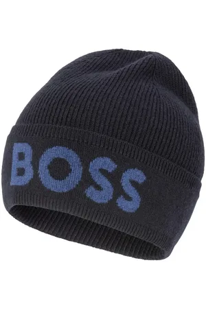 HUGO BOSS Beanie Elio_Hat van ribbrei, jacquard-logo