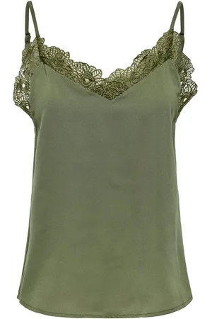 ONLY Top met spaghettibandjes ONLELLEY FR LACE SINGLET CS PTM
