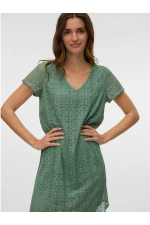 VERO MODA Mini-jurk VMMAYA SS V NECK SHORT DRESS JRS VO