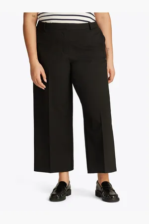 Tommy Hilfiger Culotte CRV LW BI-STRETCH WIDE CROP PNT in grote maten, cropped, logoborduursel