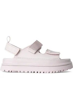 UGG Badslippers K GOLDENGLOW , zomerschoen, badschoen, plateauhak, met klittenbandsluiting