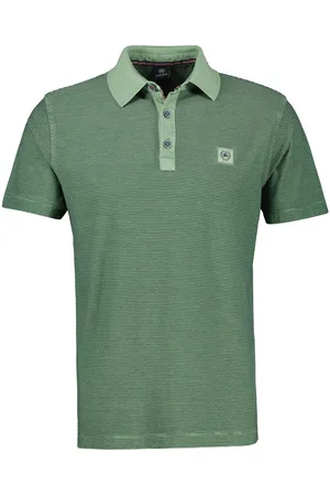 Lerros Shirt met korte mouwen met logoborduursel op borsthoogte