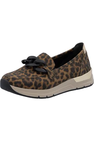 Rieker Loafers , slippers, slip-on sneakers, lage schoen met modieuze decoratieve ketting