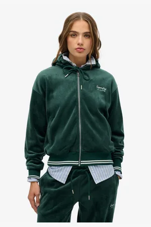 Superdry Capuchonsweatvest COUNTRY CLUB VELOUR ZIP HOOD